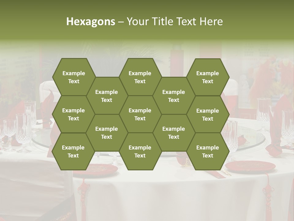 Banquet Table Setting For Wedding In China PowerPoint Template