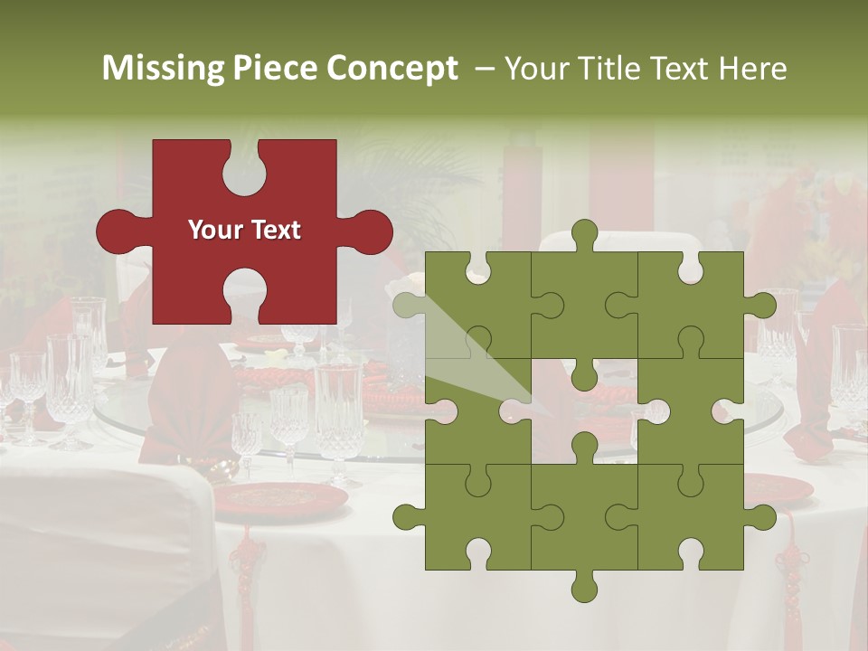 Banquet Table Setting For Wedding In China PowerPoint Template