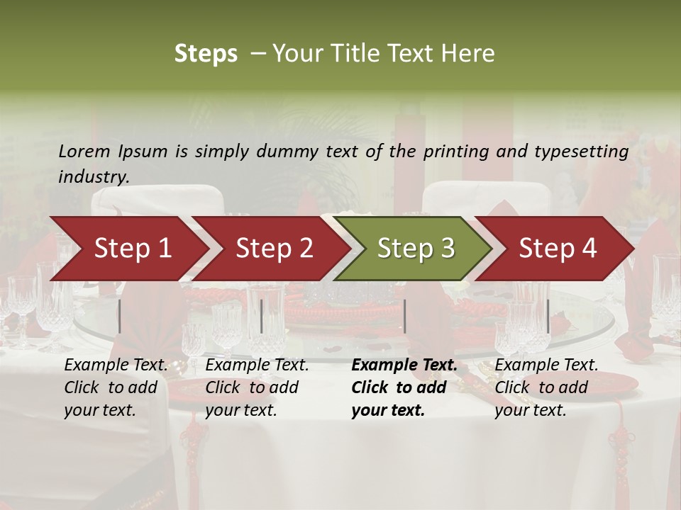 Banquet Table Setting For Wedding In China PowerPoint Template