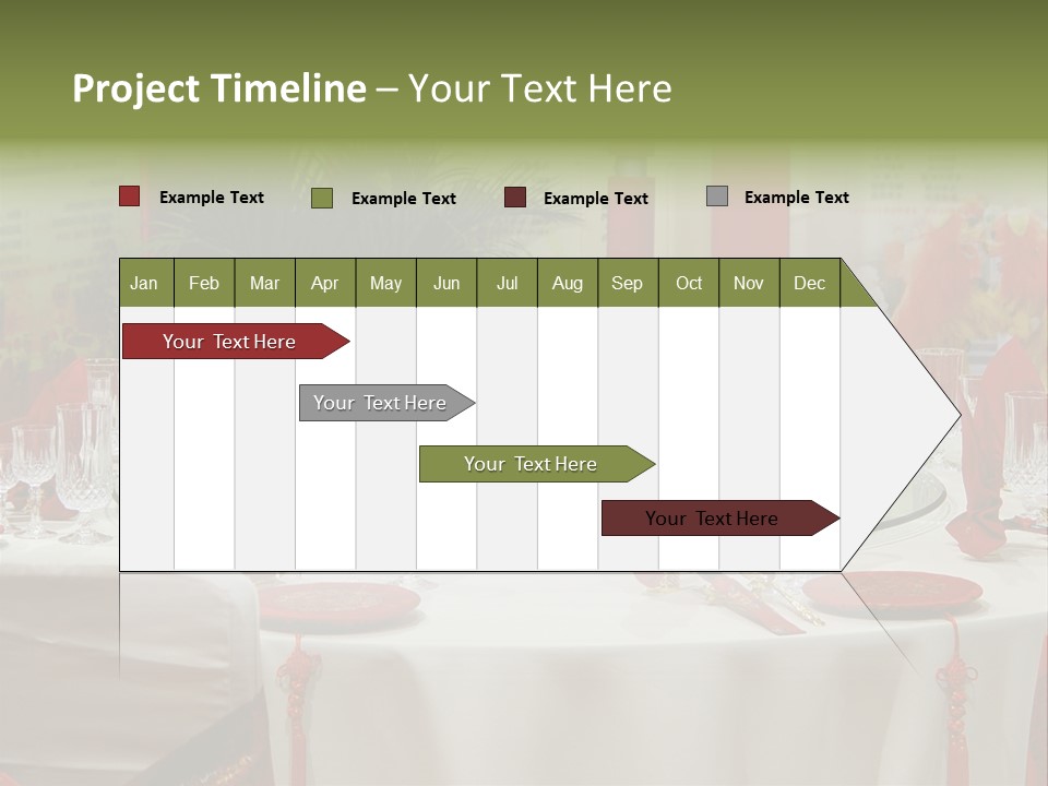 Banquet Table Setting For Wedding In China PowerPoint Template