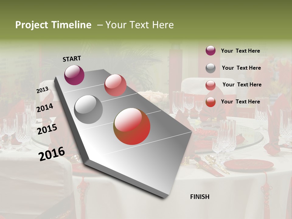 Banquet Table Setting For Wedding In China PowerPoint Template