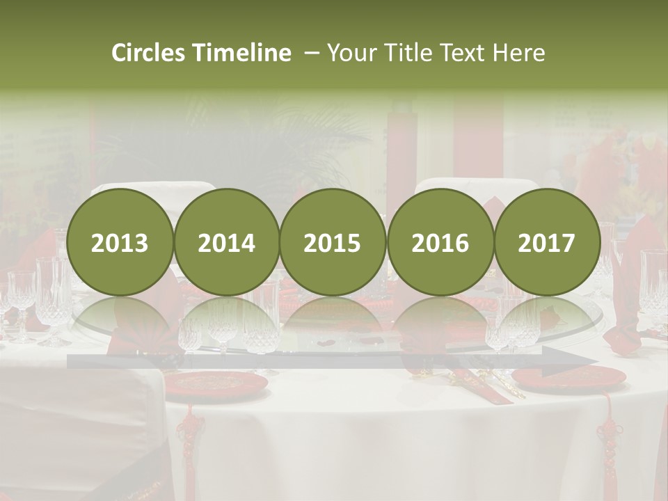 Banquet Table Setting For Wedding In China PowerPoint Template