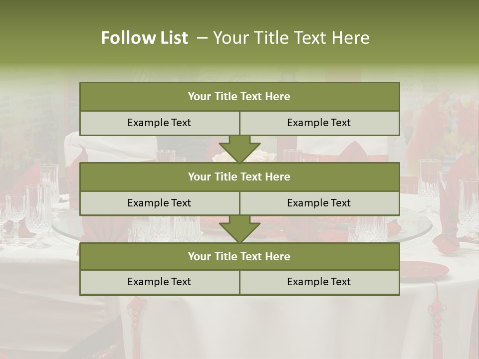 Banquet Table Setting For Wedding In China PowerPoint Template