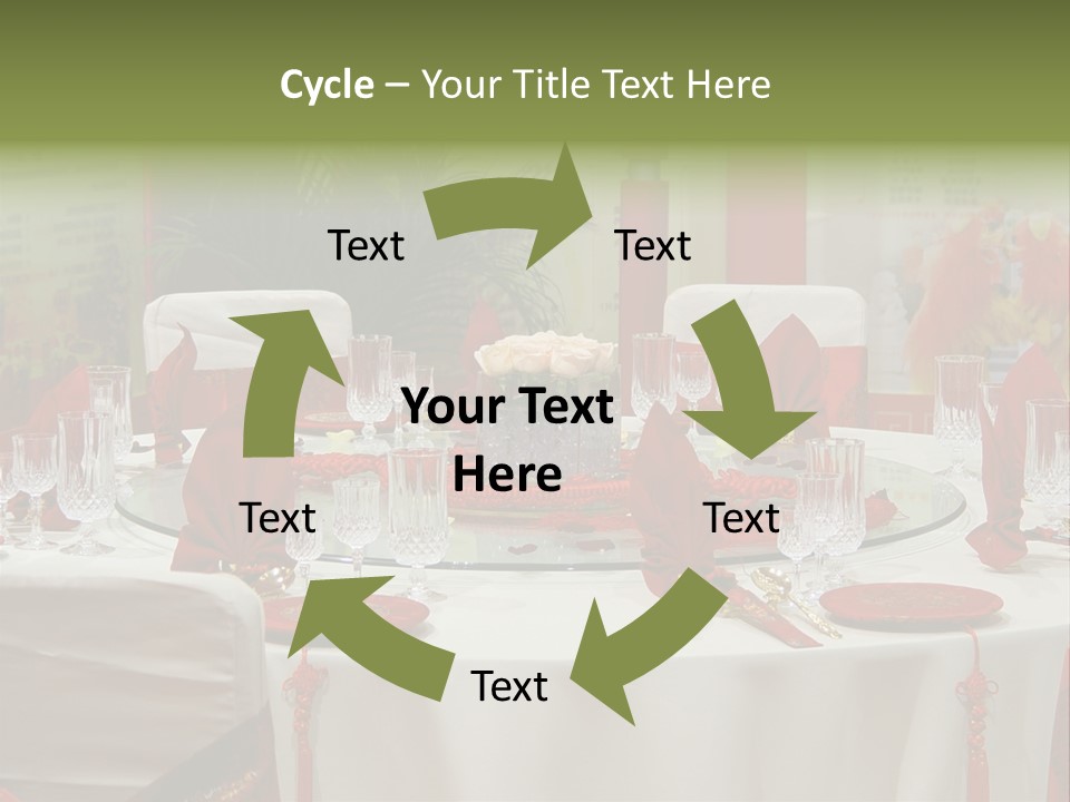 Banquet Table Setting For Wedding In China PowerPoint Template