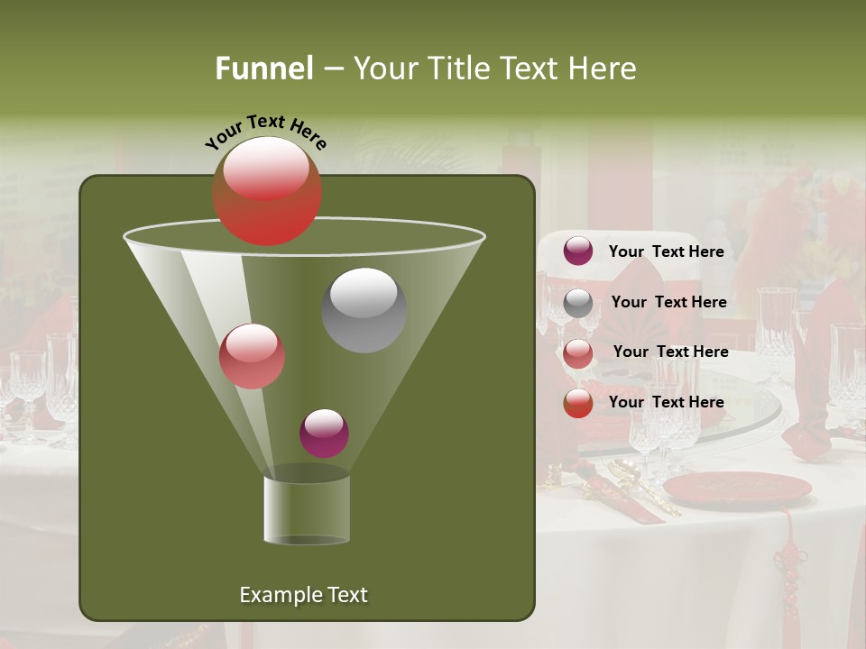 Banquet Table Setting For Wedding In China PowerPoint Template