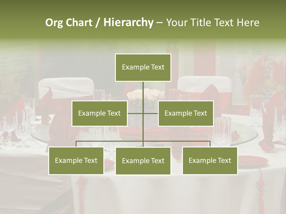 Banquet Table Setting For Wedding In China PowerPoint Template