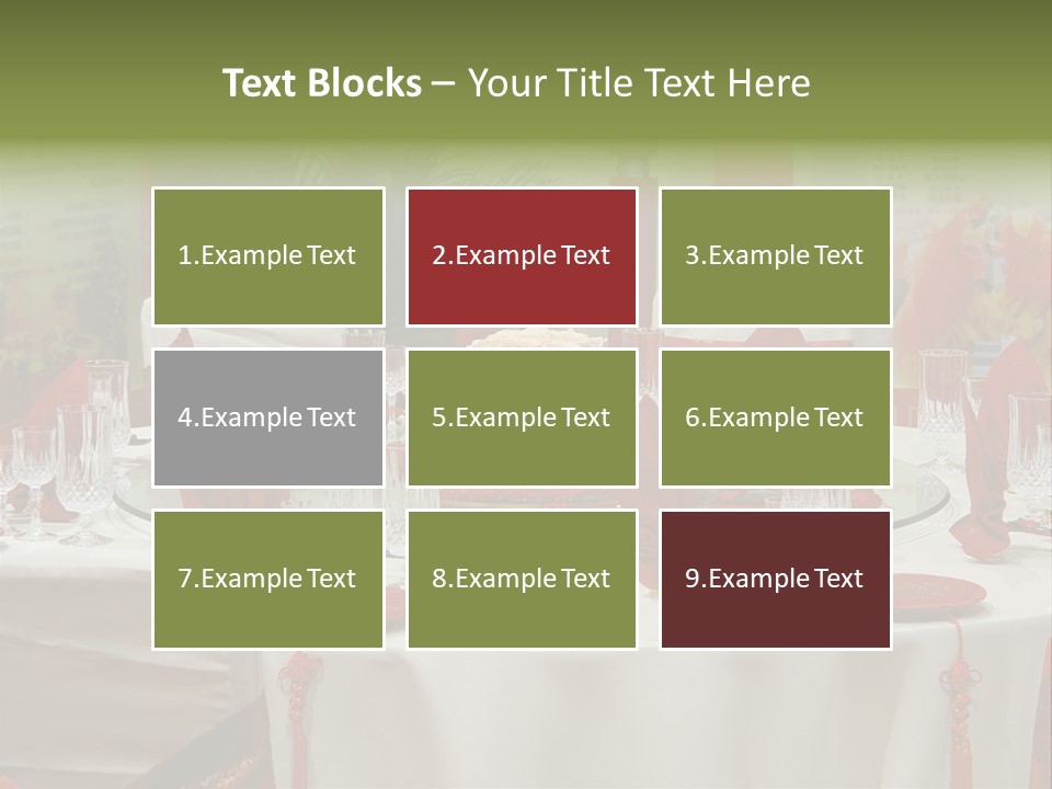 Banquet Table Setting For Wedding In China PowerPoint Template