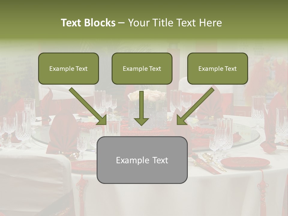 Banquet Table Setting For Wedding In China PowerPoint Template