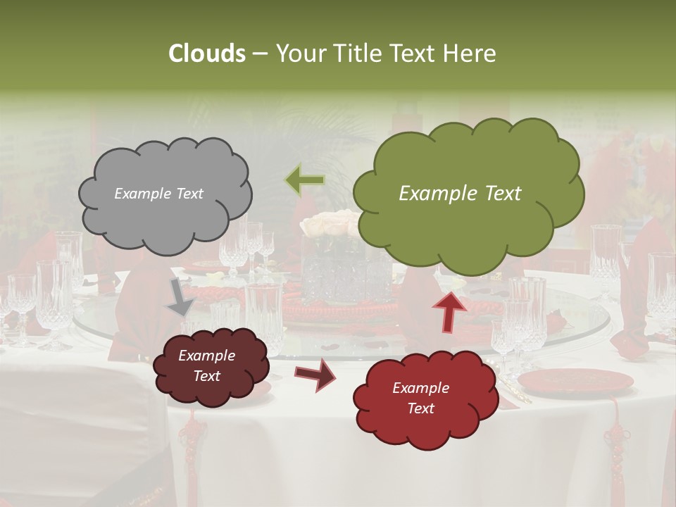 Banquet Table Setting For Wedding In China PowerPoint Template