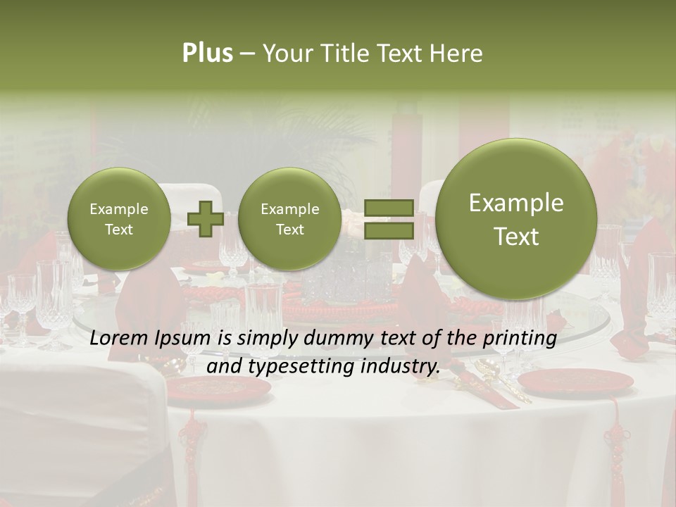 Banquet Table Setting For Wedding In China PowerPoint Template