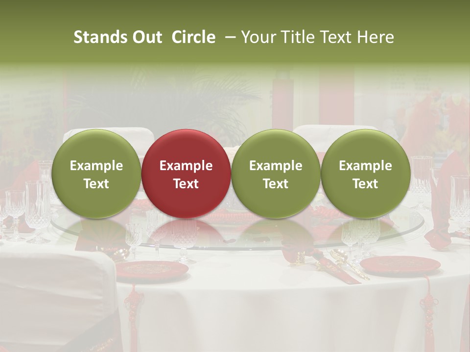 Banquet Table Setting For Wedding In China PowerPoint Template