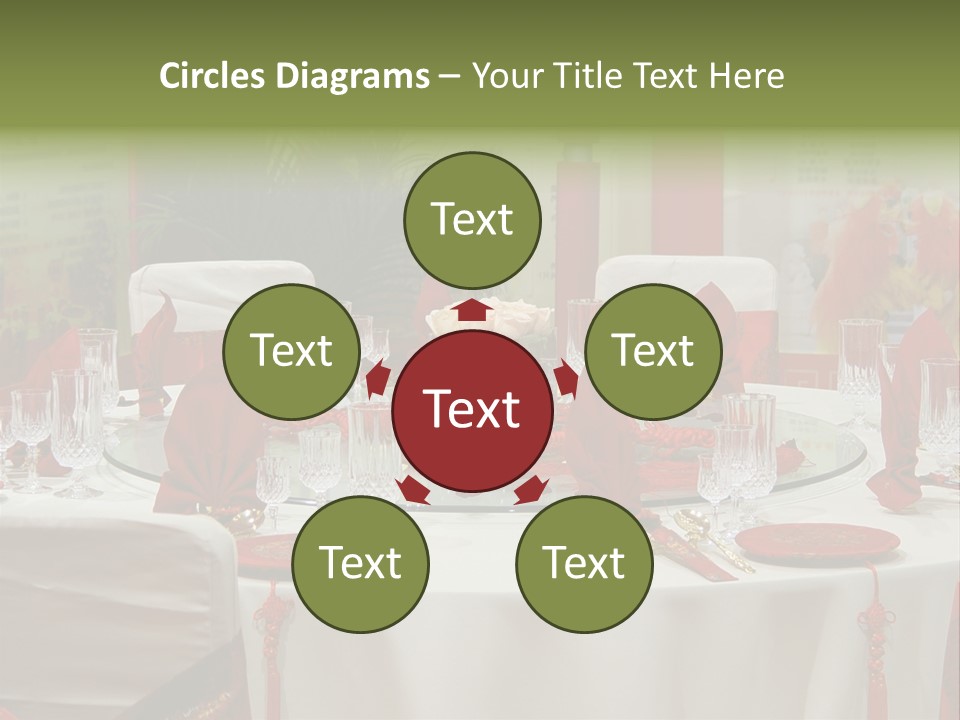 Banquet Table Setting For Wedding In China PowerPoint Template