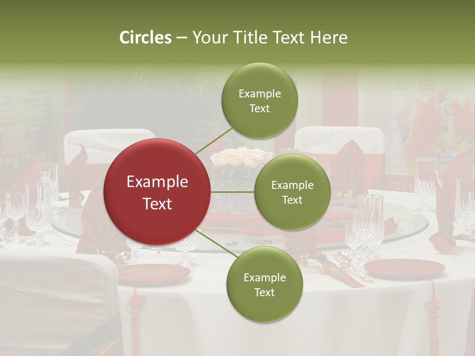 Banquet Table Setting For Wedding In China PowerPoint Template