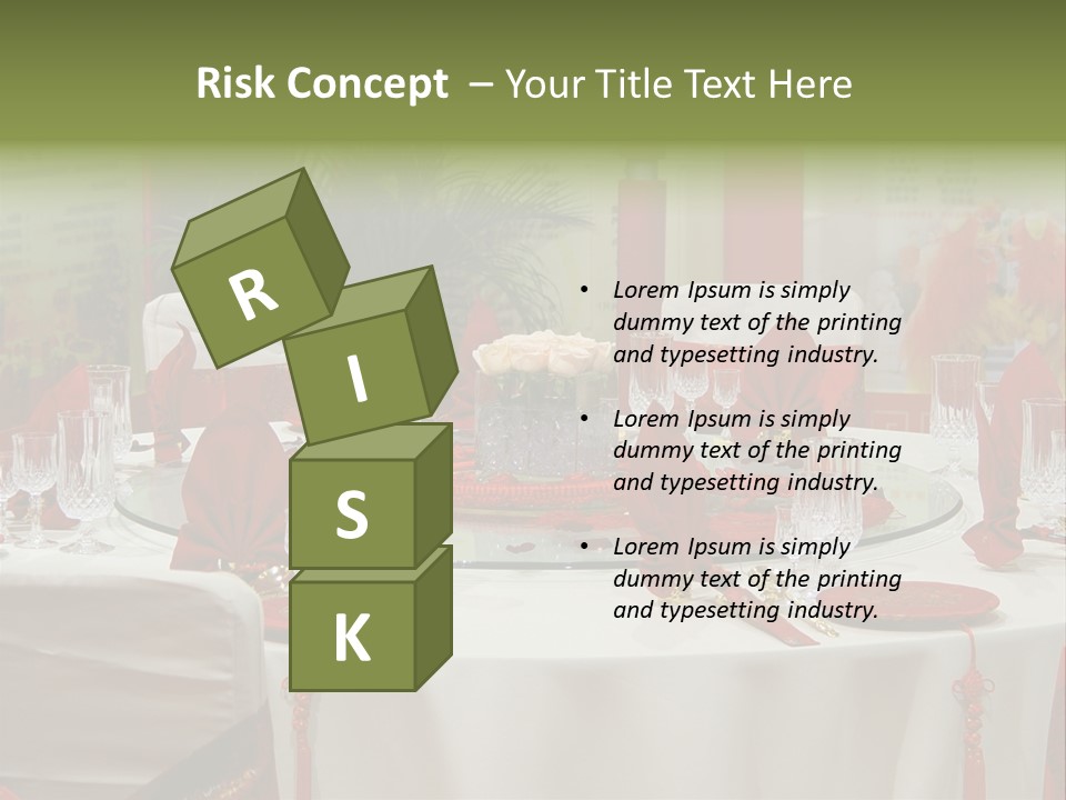 Banquet Table Setting For Wedding In China PowerPoint Template