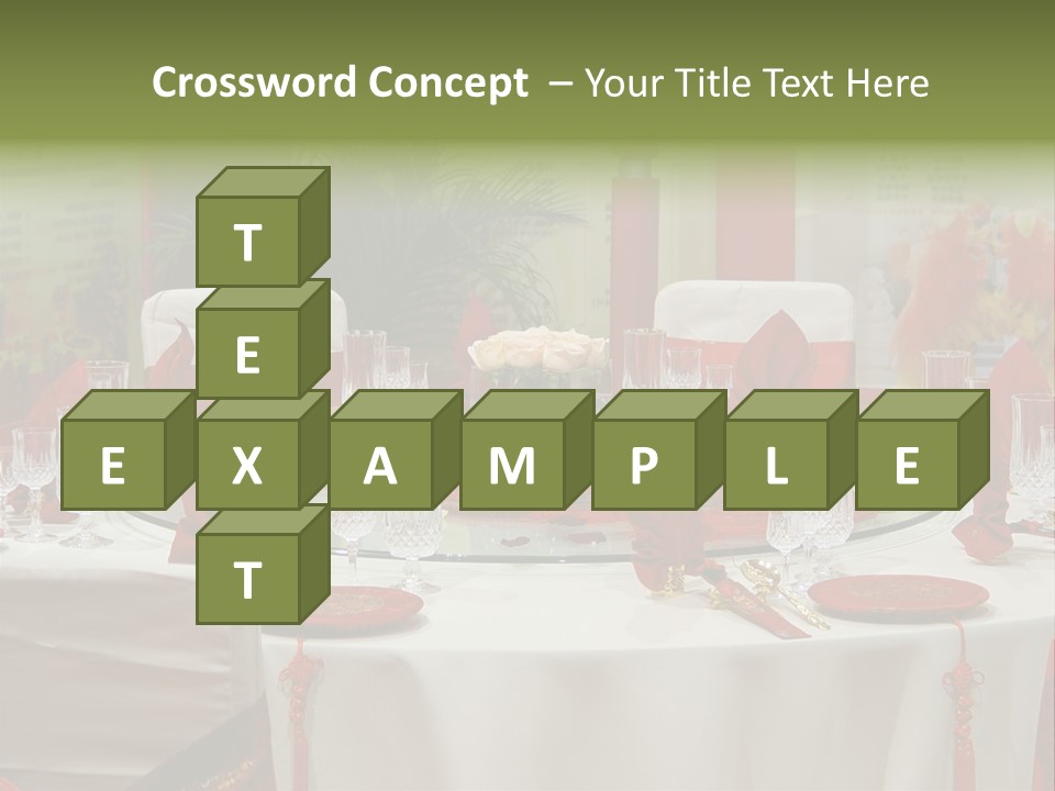 Banquet Table Setting For Wedding In China PowerPoint Template