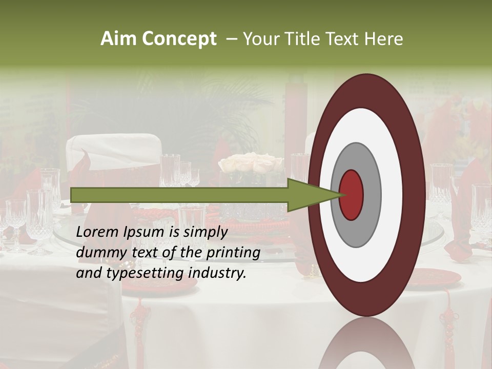Banquet Table Setting For Wedding In China PowerPoint Template
