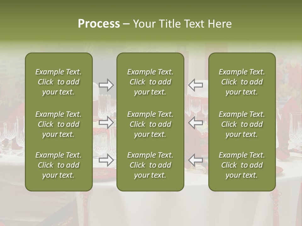 Banquet Table Setting For Wedding In China PowerPoint Template
