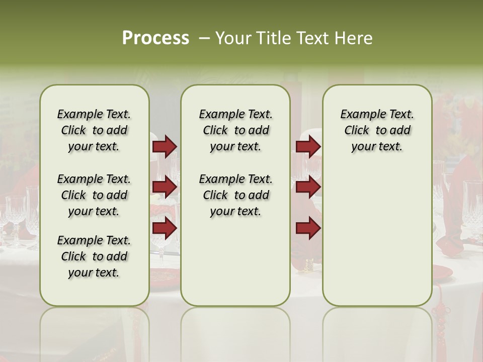 Banquet Table Setting For Wedding In China PowerPoint Template