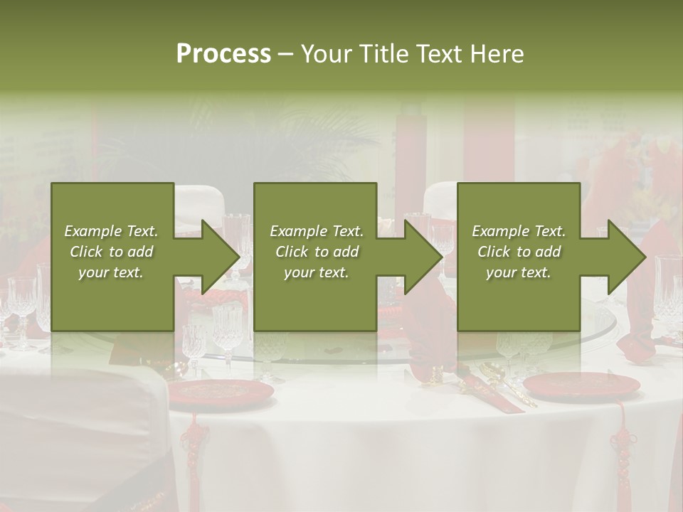 Banquet Table Setting For Wedding In China PowerPoint Template