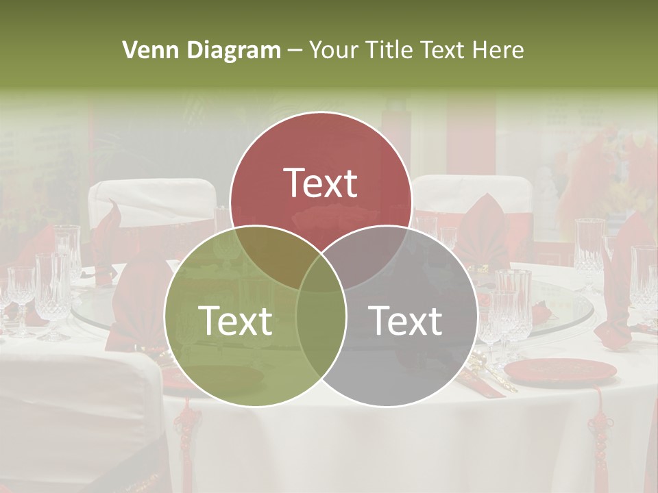 Banquet Table Setting For Wedding In China PowerPoint Template