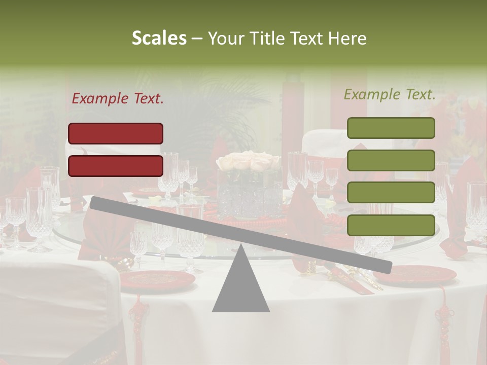 Banquet Table Setting For Wedding In China PowerPoint Template
