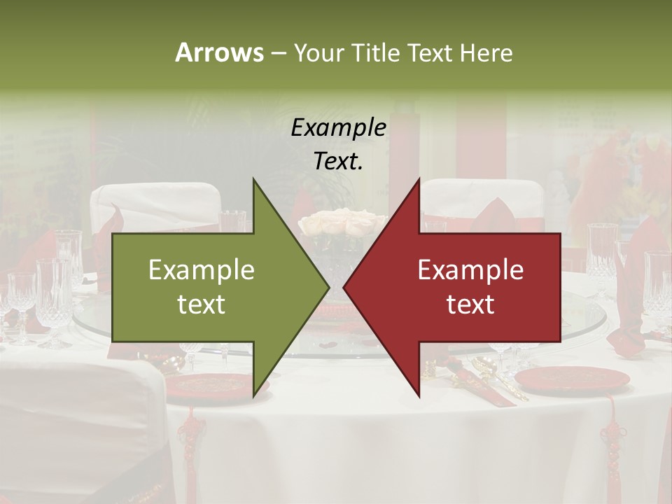 Banquet Table Setting For Wedding In China PowerPoint Template