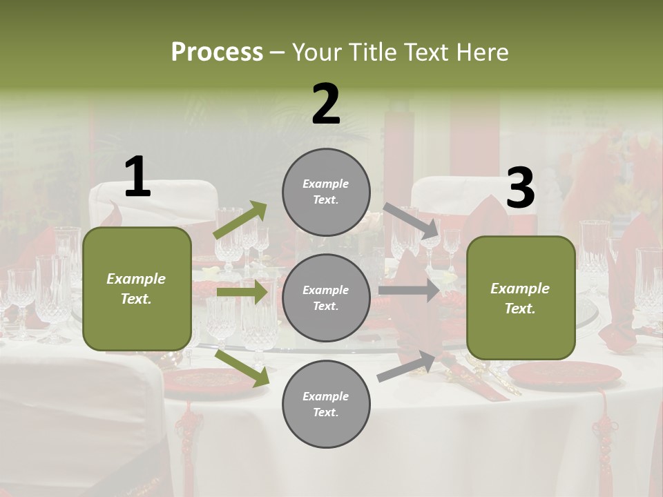 Banquet Table Setting For Wedding In China PowerPoint Template