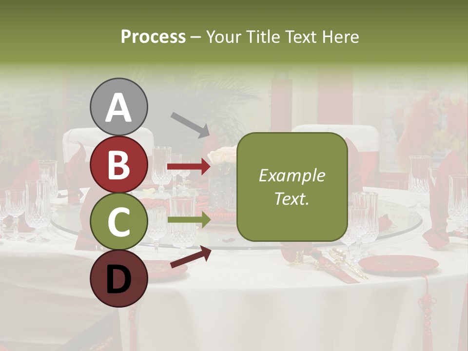 Banquet Table Setting For Wedding In China PowerPoint Template