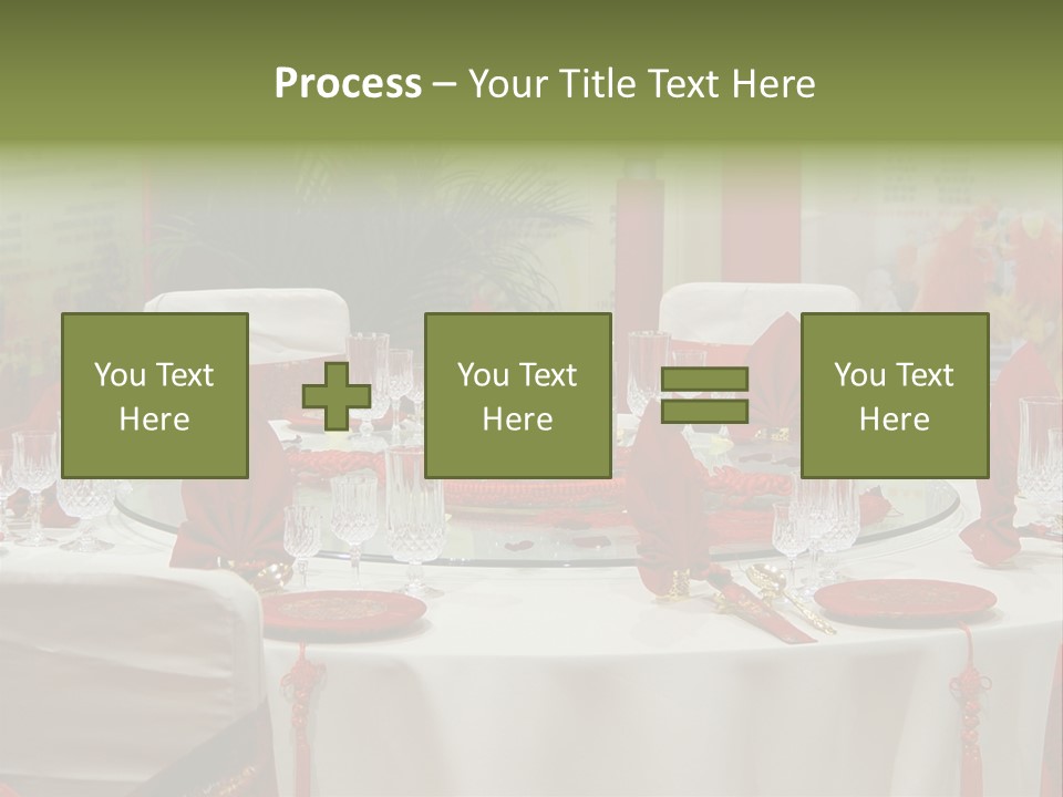 Banquet Table Setting For Wedding In China PowerPoint Template