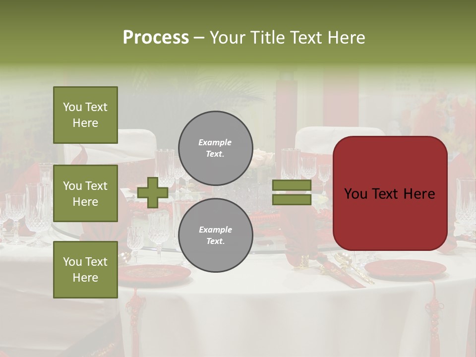 Banquet Table Setting For Wedding In China PowerPoint Template