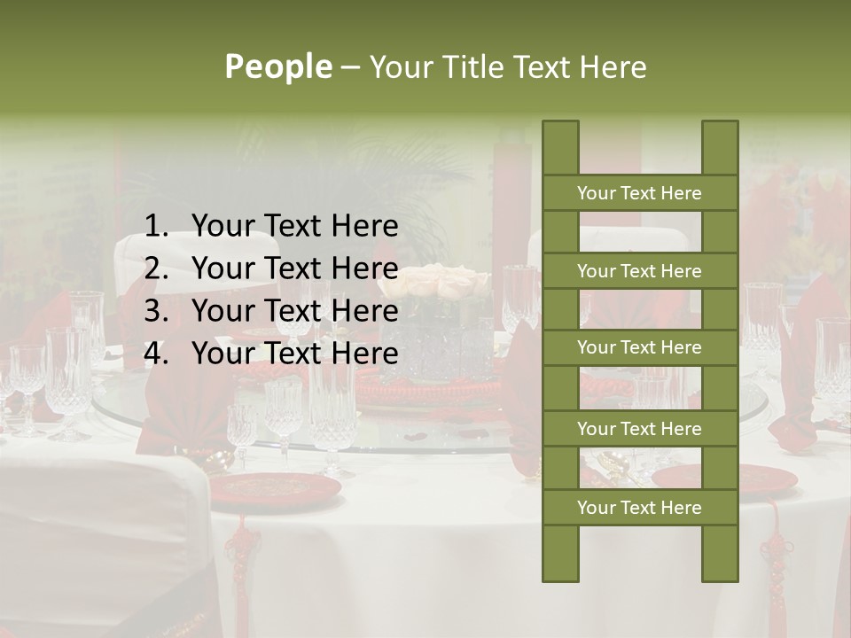 Banquet Table Setting For Wedding In China PowerPoint Template