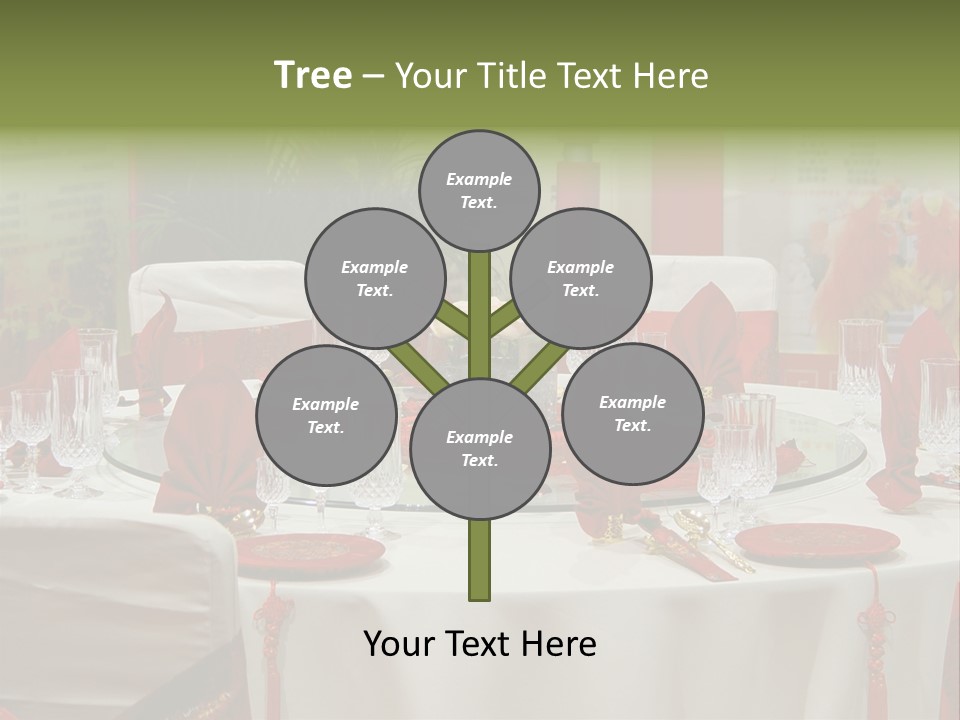 Banquet Table Setting For Wedding In China PowerPoint Template