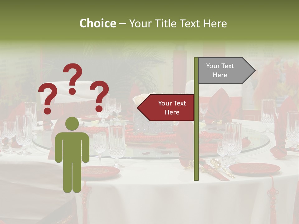 Banquet Table Setting For Wedding In China PowerPoint Template