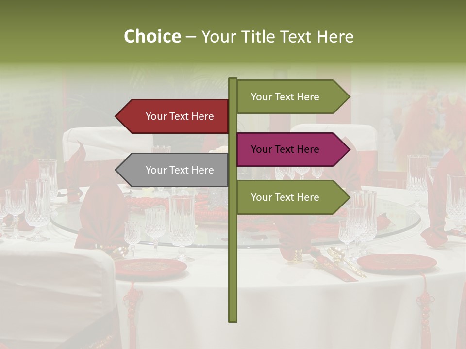 Banquet Table Setting For Wedding In China PowerPoint Template
