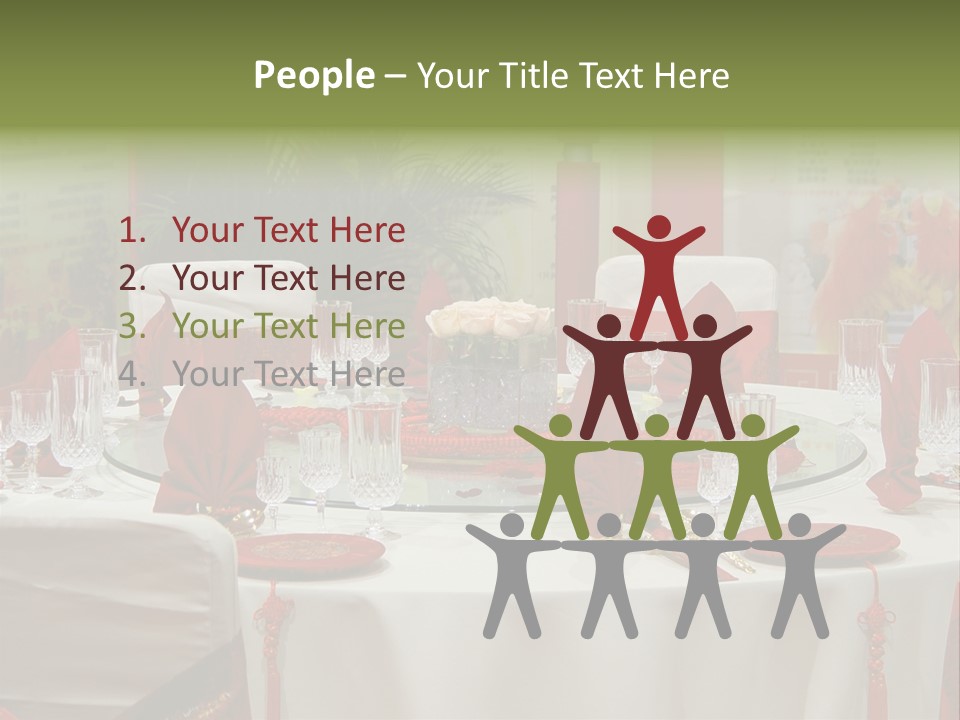 Banquet Table Setting For Wedding In China PowerPoint Template
