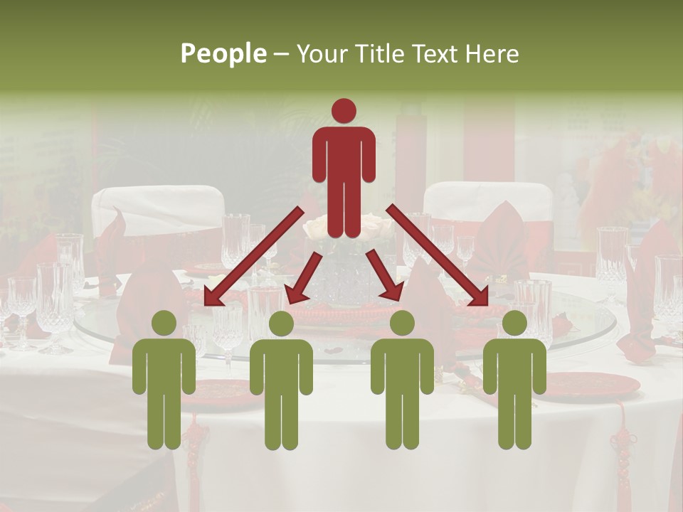 Banquet Table Setting For Wedding In China PowerPoint Template