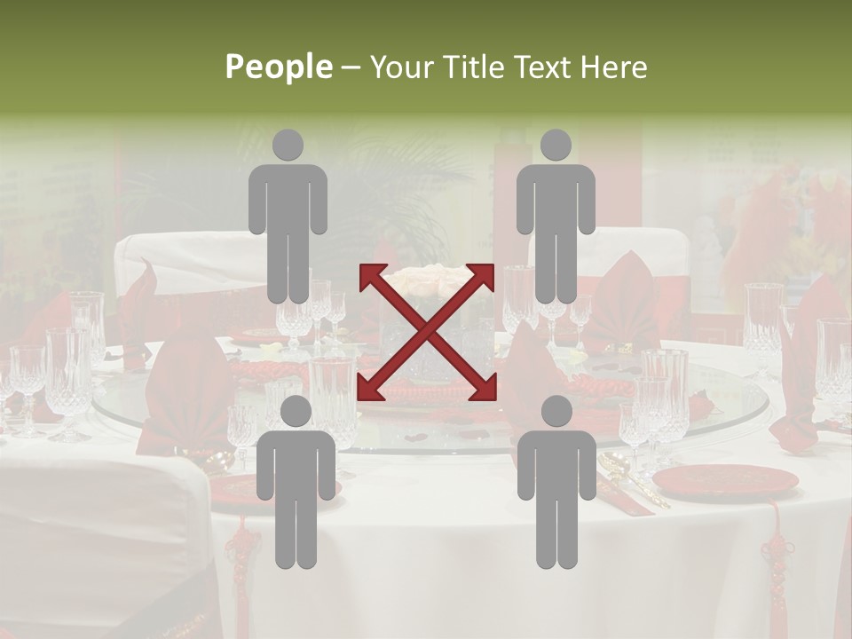 Banquet Table Setting For Wedding In China PowerPoint Template