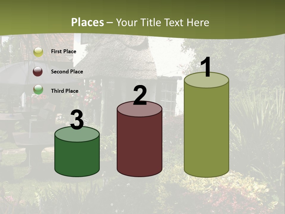 Attractive Thatched Devon Pub With Garden PowerPoint Template