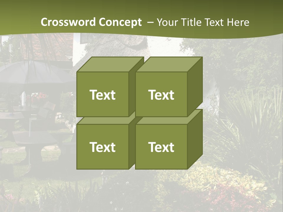 Attractive Thatched Devon Pub With Garden PowerPoint Template
