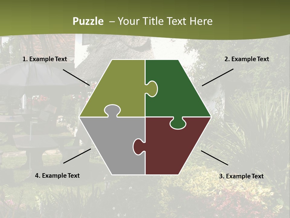 Attractive Thatched Devon Pub With Garden PowerPoint Template