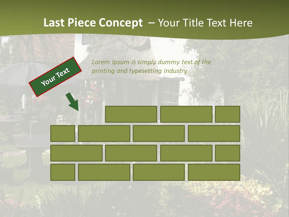Attractive Thatched Devon Pub With Garden PowerPoint Template