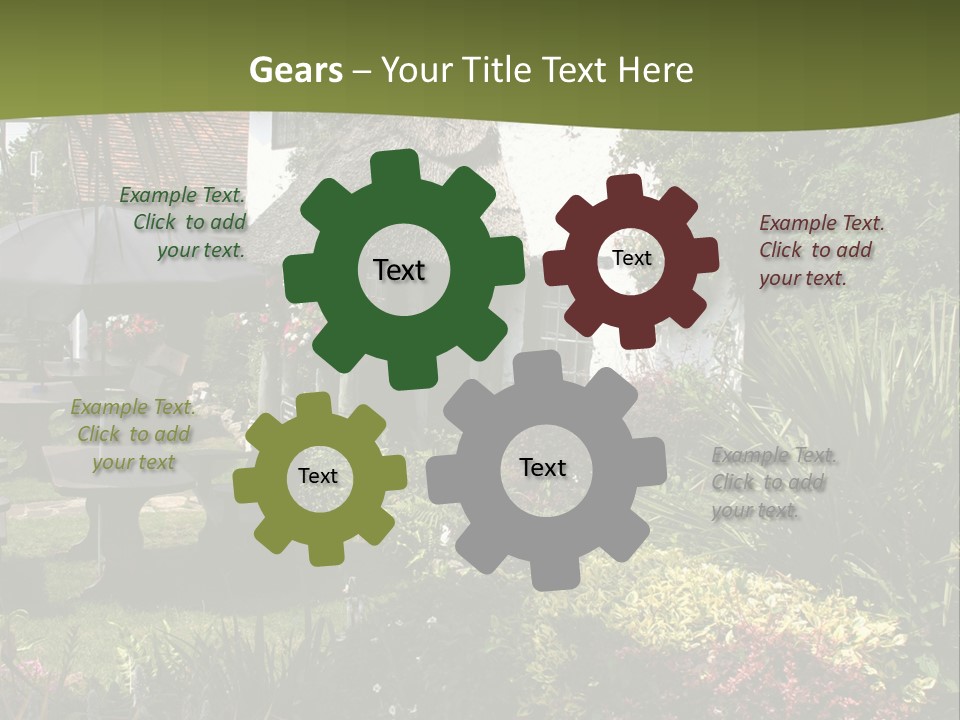 Attractive Thatched Devon Pub With Garden PowerPoint Template