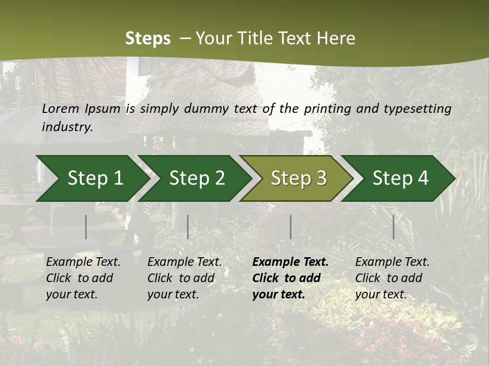 Attractive Thatched Devon Pub With Garden PowerPoint Template