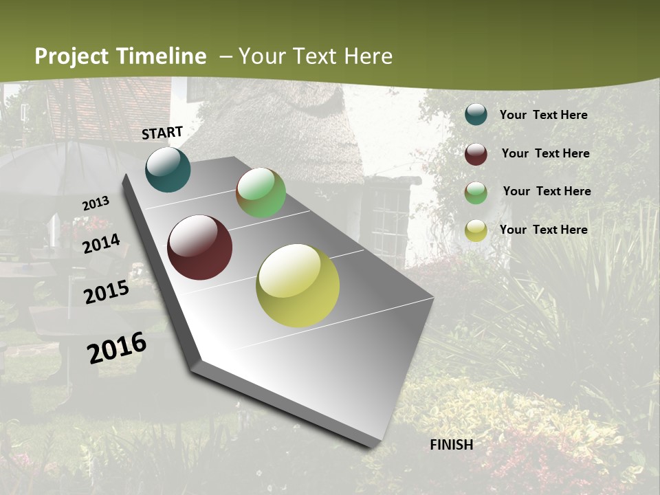 Attractive Thatched Devon Pub With Garden PowerPoint Template