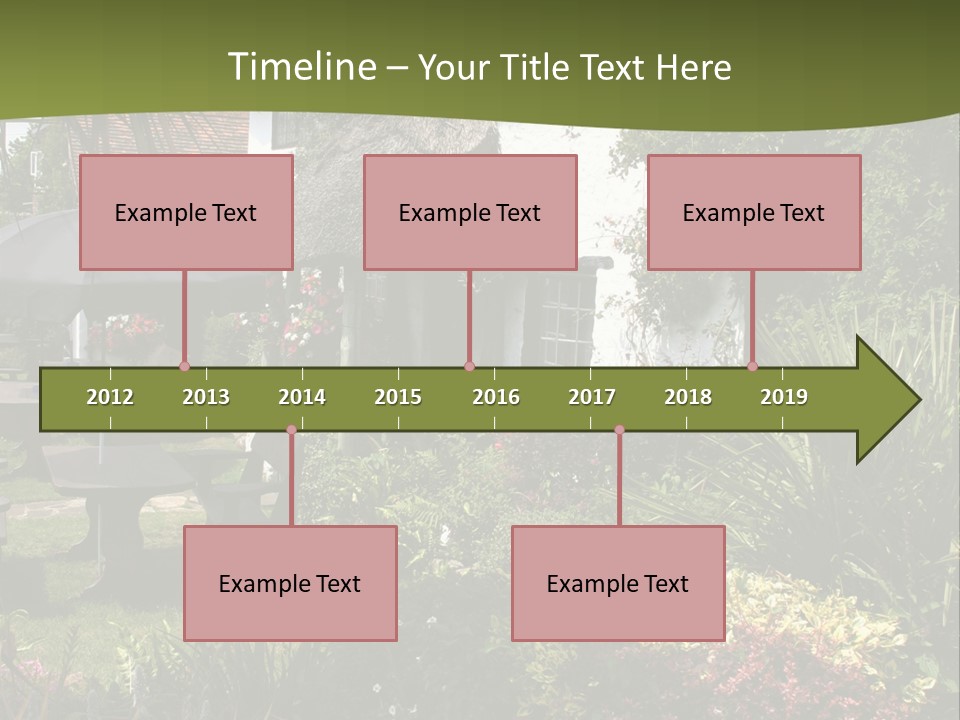 Attractive Thatched Devon Pub With Garden PowerPoint Template