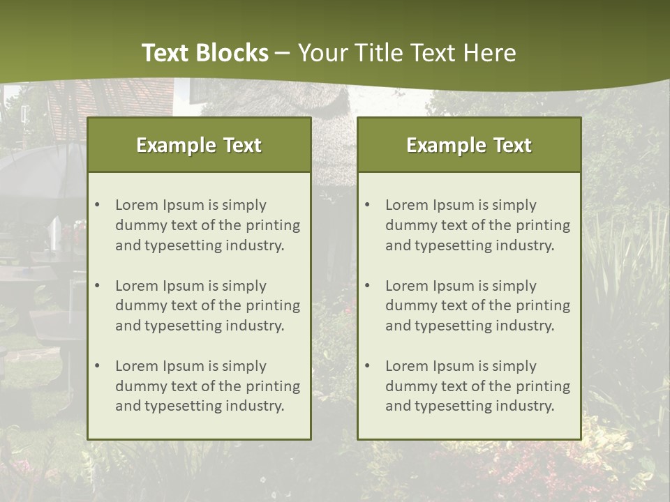 Attractive Thatched Devon Pub With Garden PowerPoint Template