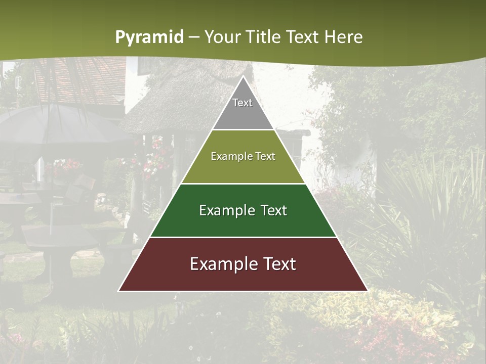 Attractive Thatched Devon Pub With Garden PowerPoint Template