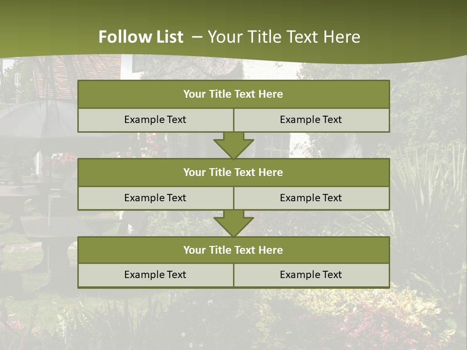 Attractive Thatched Devon Pub With Garden PowerPoint Template