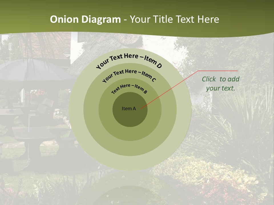 Attractive Thatched Devon Pub With Garden PowerPoint Template