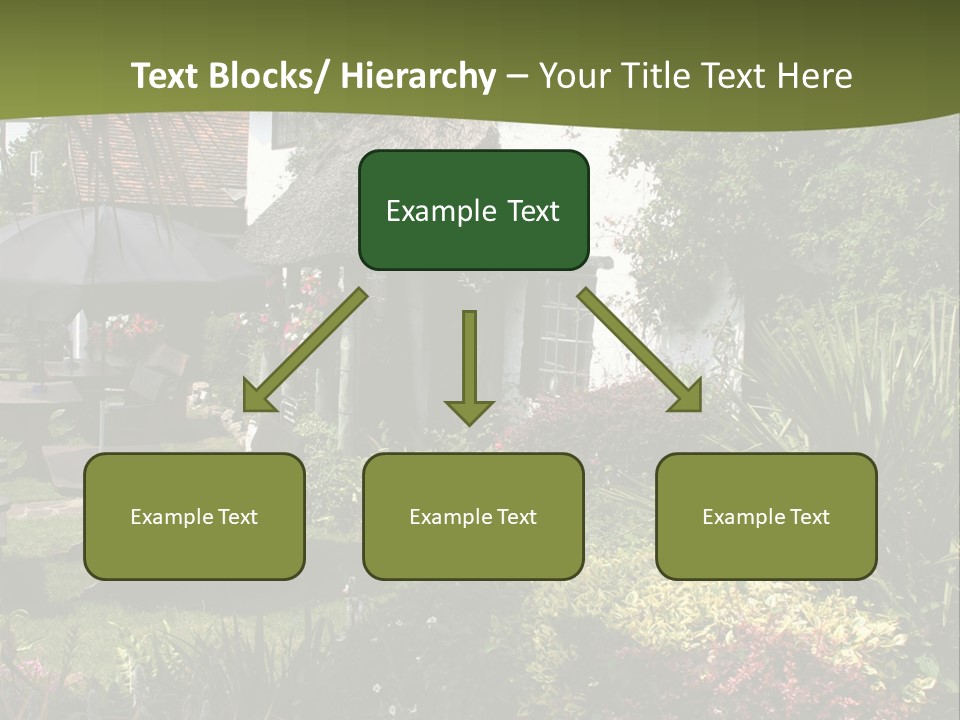 Attractive Thatched Devon Pub With Garden PowerPoint Template
